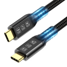 ConnBull USB C Cable 5m Compatible with Thunderbolt 4/USB4 Cord Support 20Gbps Data Data Transfer, 4K@60Hz Display/ 100W Charging for MacBook, iPad