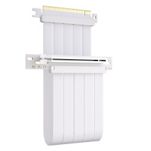 GLOTRENDS 300mm PCIe 4.0 X16 Riser Cable White Color for PCIe 4.0/3.0 GPUs, Such as GeForce RTX 40/30 Series and AMD Radeon RX7000/RX6000 Series, etc