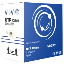 VIVO Gray 152m Bulk Cat6, CCA Ethernet Cable, 23 AWG, UTP Pull Box, Cat-6 Wire, Indoor, Network Installations (CABLE-V006)