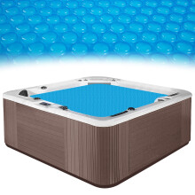 MADHOLLY Spa and Hot Tub Cover - 7 7 FT Square Hot Tub Insulation Blanket - 16-mil Thick Thermal Blanket - Blue