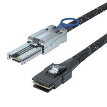 10Gtek External Mini SAS SFF-8088 to Internal Mini SAS SFF-8087 Cable, 0.5-Meter(1.65-ft)