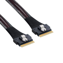 cablecc PCI-E Slimline SAS 4.0 SFF-8654 8i 74pin Host to SFF-8654 74Pin Slim SAS Target Cable 50cm