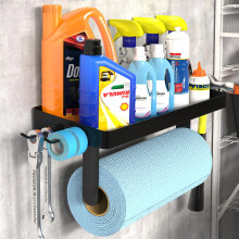 ZUNTO Garage Paper Towel Holder with Shelf - Paper Towel Holder Wall Mount, Garage Organization and Storage