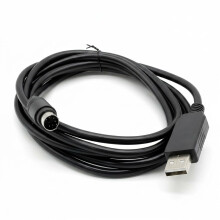 Pidwaok FT232RL USB to Mini DIN 6-Pin RS232 Programming Cable, 1.8M Serial Communication Cable for L-S (L-G) PLC XGB-XBC XGK XEC Series