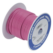 Ancor 104625 Marine Grade Electrical Primary Tinned Copper Boat Wiring (14-Gauge, Pink, 250-Feet)