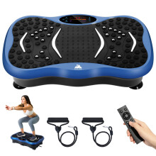 EVOLAND Vibration Plate Exercise Machine, Vibration Fitness Trainer with Bluetooth Speaker 5 Program Modes 2 Resistance Bands