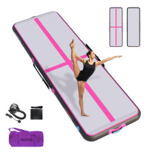 HIJOFUN Inflatable Gymnastics Mat, Tumble Track 3m/4m/5m/6m for Training with Practical Pump