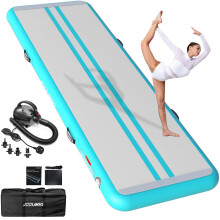 JOOLOOG Premium Inflatable Gymnastics Mat, Air Mat Tumble Track for Home Training