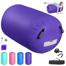 Air Roller Inflatable Tumbling Gymnastics Mat Air Roll Barrel Tumble, 100/120cm Yoga Gymnastics Fitness Roll