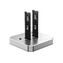 ACASIS 20Gbps M.2 NVMe SSD Cloner & Docking Station, Dual-Bay Offline Duplicator with Aluminum Heat Dissipation Enclosure