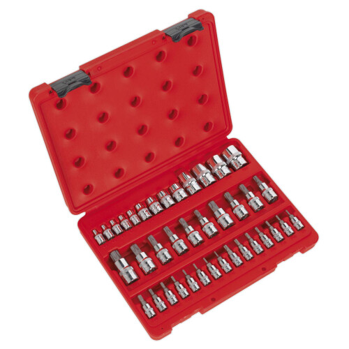 Sealey Sealey Ak6197 TRX Socket & Security Socket Bit Set 38Pc 1/4In 3/8In & 1/2In