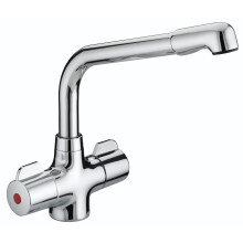 Bristan Manhattan Sink Mixer with Easyfit Installation, Deck Mounted Kitchen Taps Mixers, Chrome Finish