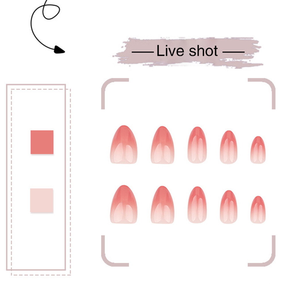 Dachuang Beauty Glossy Gradient Resin Nail Extensions, Zero Pressure