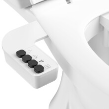 Bidet Attachment for Toilet UK - Easy to Install Non-Electric Ultra-Slim Bidet Toilet Seat Attachment with Self-Cleaning Dual Nozzle Water Pressure