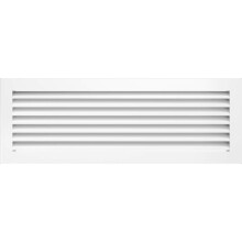 KRATKI Fresh Ventilation Grille, 17 x 49 cm, White, Warm Air Grille with Steel Slats, Exhaust Air Grille for Fireplace Ventilation