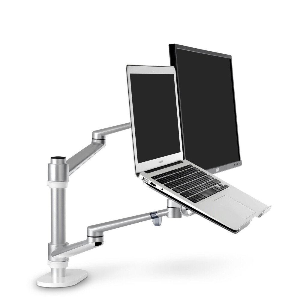 Thingyclub Adjustable Aluminium Universal Laptop & Monitor Desk Mount Monitor Arm Stand Bracket With Tilt And Swivel 5051227815934