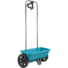 Gardena Spreader L: Universal spreader for delivering fertiliser, seeds, and salt, 45 cm spreading width, for about 400 m² of lawn area