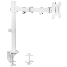 VIVO Single Monitor Arm Desk Mount, Holds Screens up to 32 inch Regular and 38 inch Ultrawide, Fully Adjustable Stand with C-Clamp and Grommet Base