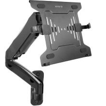 VIVO Height Adjustable Pneumatic Extended Arm Laptop Wall Mount, Full Motion Articulating Notebook Tray, Fits 10 to 15.6 inch Screen, Black