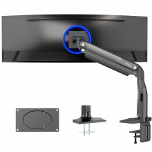 VIVO Aluminum Ultrawide Monitor Stand, Classic, Fits up to 49 inch Computer Screens, Single Articulating Pneumatic Arm