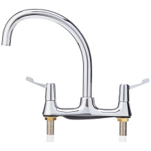 Bristan Value Deck Sink Mixer with Durable Ceramic Disc Valves, Deck Mounted Kitchen Tap Mixers, Chrome Finish