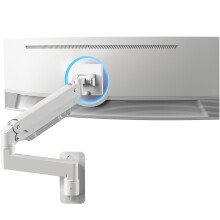 VIVO Premium Aluminum Heavy Duty Monitor Arm for Ultrawide Screens up to 49 inches and 44 lbs, Single Wall Mount, Pneumatic Height, Max VESA 100x100