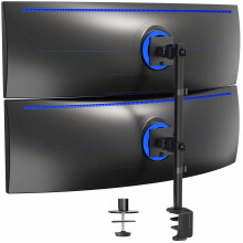 VIVO Dual Vertically Stacked Ultra-Wide Monitor Desk Mount for up to 49 inch Ultrawide Screens