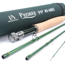 Maxcatch 3-12wt Medium-Fast Action Premier Fly Fishing Rod-IM8 Carbon Blank,with AA Cork Grip Hard Chromed Guides