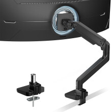 ARES WING Heavy Duty Monitor Arm for 17-49inch Screens Max 44lbs, Black
