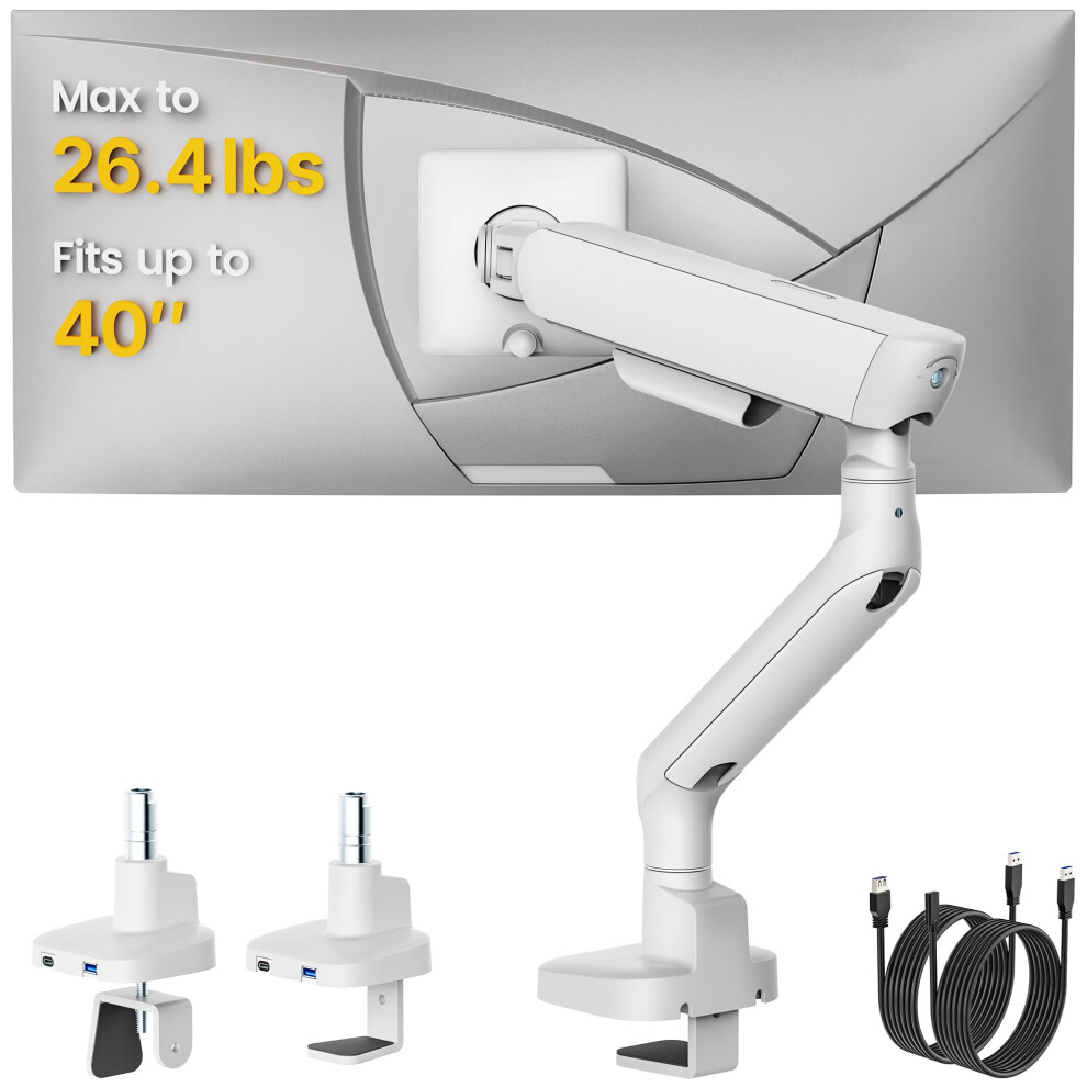 Montek Single Monitor Arm With Usb For 17-40" Screens 5051227814265