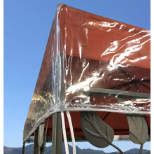 QUICK STAR Gazebo Protective Cover 3 x 3 m Waterproof Transparent Weather Protection