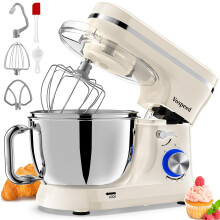 Vospeed Stand Mixer, 4.5L+5L Bowls 8-speed 1000W Tilt-Head Food Mixer, Kitchen Electric Mixer with Dough Hook, Whisk, Beater, Splash Guard