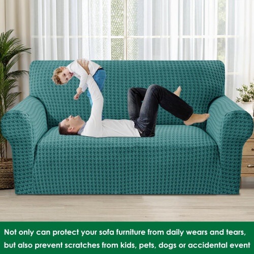 MAXIJIN Stretch 2 Seater Couch Cover Sofa Covers 1