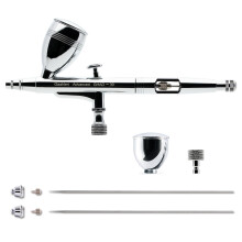 Gaahleri Airbrush Kit, Airbrush Gun Dual-Action Gravity 1/2 & 1/4 oz Fluid Cup, 0.35 & 0.5 mm Needle