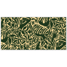 mubusi Wild Vinyl Rug 60 x 120 cm – Bedroom Rug – Non-Slip Kitchen Rug – Large Living Room Rug – Home Deco
