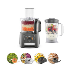 Kenwood MultiPro Compact FDP31.170GY, Food Processor with Blending Blade, Kneading Function, and Slicing Disc, 1.2L Blender, 2 Speeds + Pulse