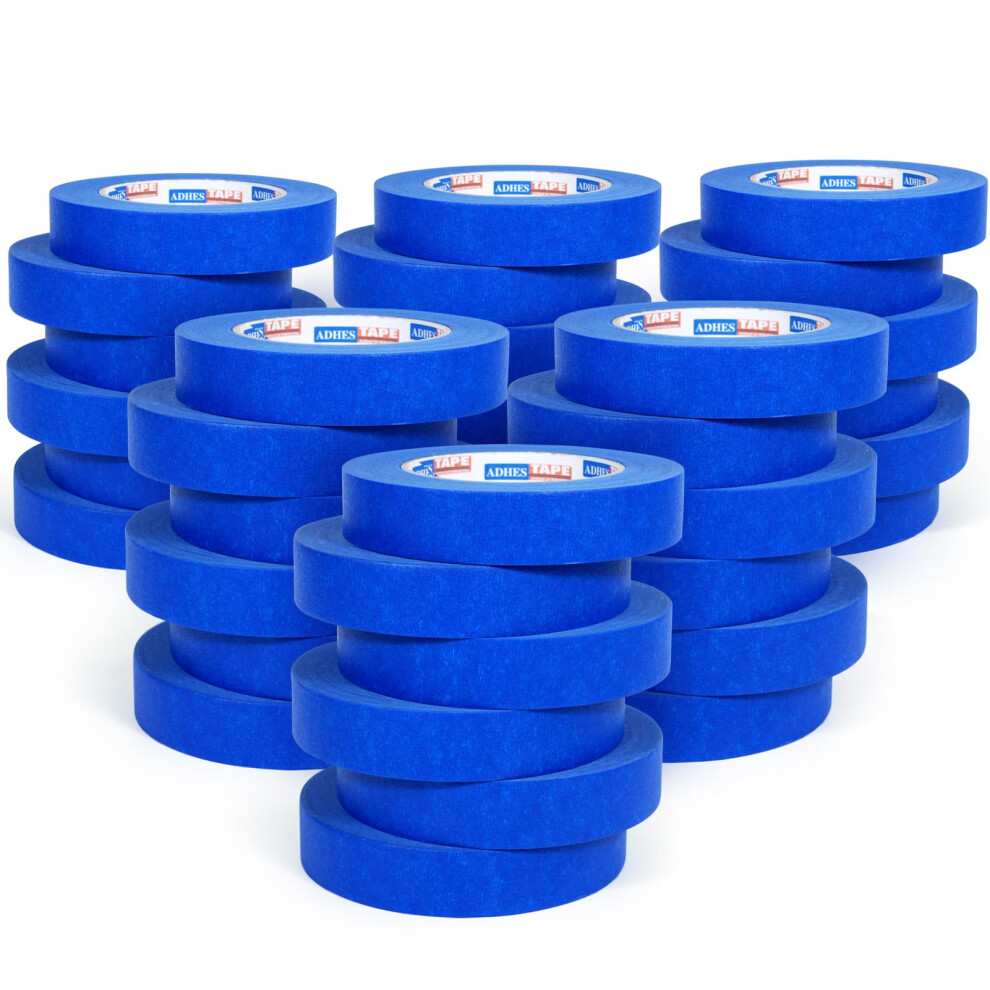 Adhes Blue Painters Tape, Masking Tape For Painting 36 Rolls X 0.94 Inch X 60 Yards, Blue Paint Tape No Residue Outdoor Anti Uv Multi Surface Use 5051227819499