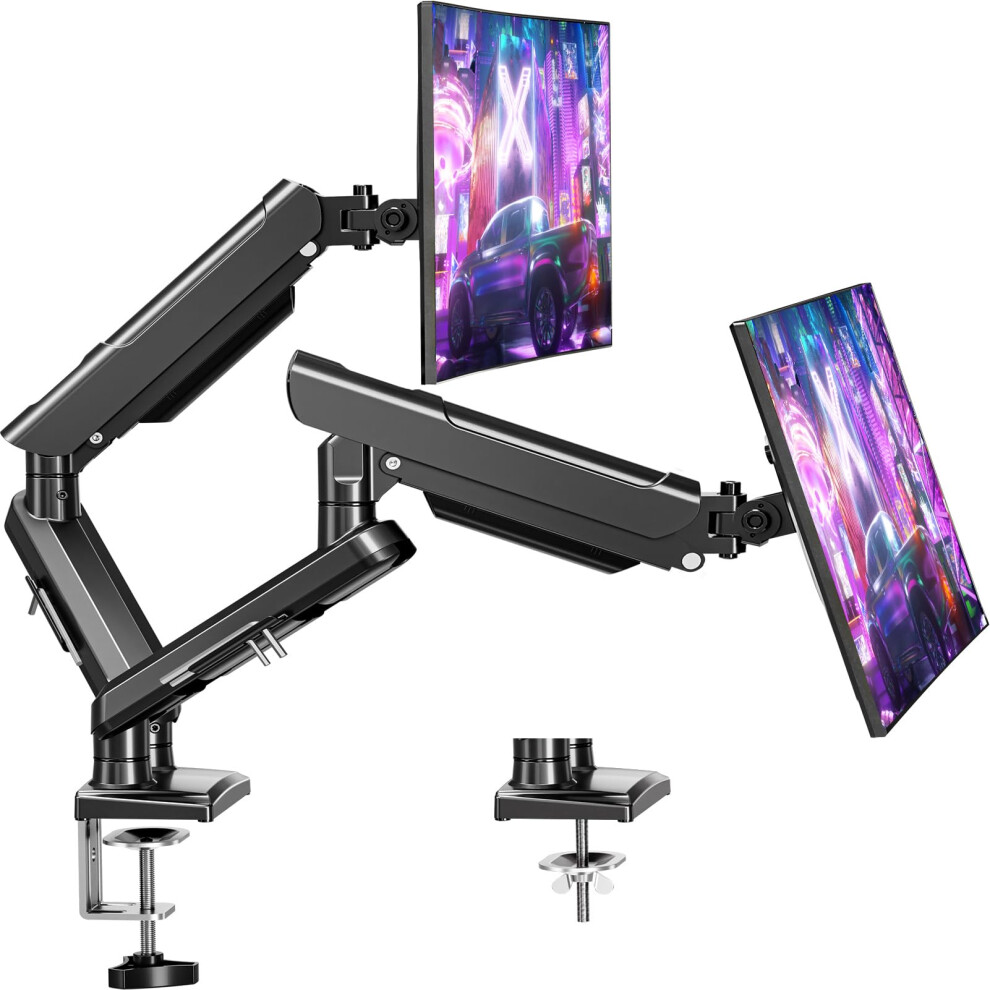 Elived Dual Monitor Arm For 13Â32" Screens, Freelift Pro Double Monitor Stand, Adjustable Monitor Mount With Tilt/Swivel/Rotation 5051227816849