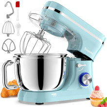 Vospeed Stand Mixer, 4.5L+5L Bowls 8-speed 1000W Tilt-Head Food Mixer for Baking, Kitchen Electric Mixer with Dough Hook, Whisk, Beater, Splash Guard