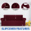 MAXIJIN Elastic 4 Seater Sofa Covers 3