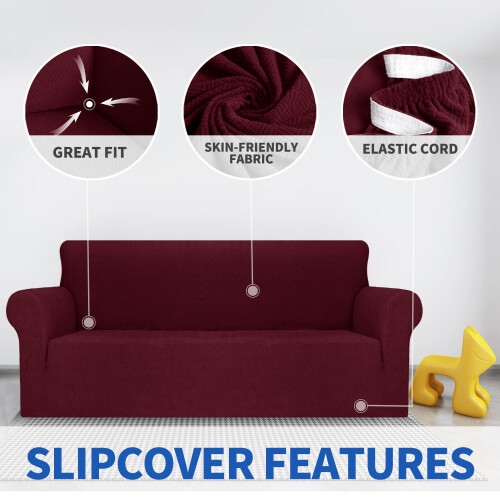 MAXIJIN Elastic 4 Seater Sofa Covers 2