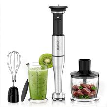 FRESKO Hand Blender Set, 1000W Stainless Steel Blending Shaft including Whisk, 500ml Chopper
