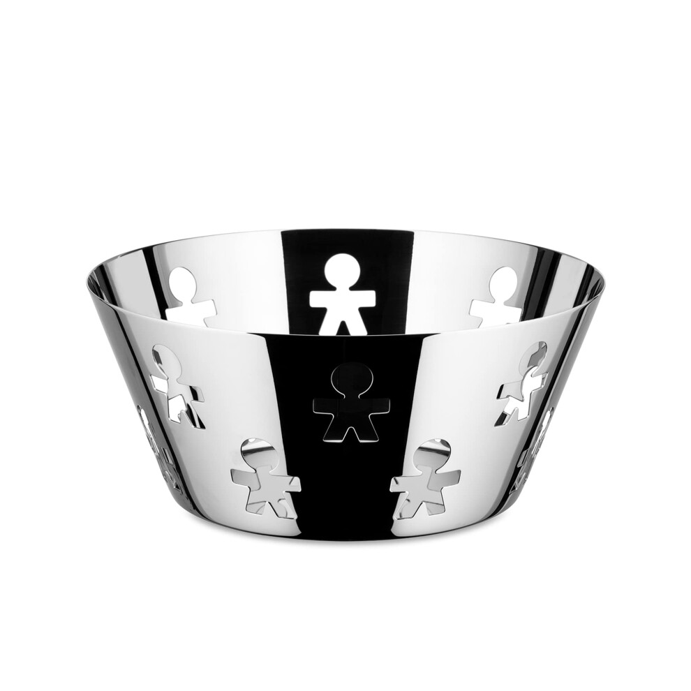 Alessi A Di Girotondo Pierced Basket, (Akk04), Mirror Polished, 20.5 Cm
