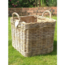 Very Strong Excellent Quality Lined Square Log Basket / Storage Basket