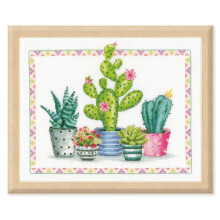 Vervaco PN-0174387 Plant Counted Embroidery Kit, Cotton, Multi-Colour, Approx. 36 x 30 cm / 14.4" x 12"