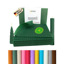 Wachsmann Pure Beeswax - Certified Made in Germany | 20 Beeswax Sheets 20 x 15 cm | Wonderful Fragrance | DIY Beeswax Candles Make Your Own