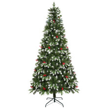 Uten Artificial 5ft Christmas Tree, PE Deluxe Snowy Artificial Indoor Home Xmas Tree Decoration, 500 Natural Looking PVC and PE Tips
