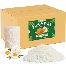 NORVENCE Beeswax Pellets 9kg, Pure & Natural White Beeswax for Candle Making, Lip Balm, Soap, Lotion, Creams and Candle Making Supplies – 9kg