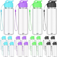 TESIN 20 Pcs Water Bottle Bulk 500 ml Plastic Water Bottles Bulk Gym Sports Adults Reusable Large Water Bottles with Leak Proof Flip Top for Party