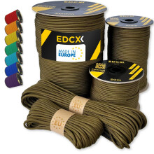 EdcX Paracord 4mm, 35+ Solid Colors (10m, 15m, 30m, 50m, 100m, 300m) | Ideal for Crafting, DIY, Camping, Survival, Outdoor | 100% Nylon Rope 4mm